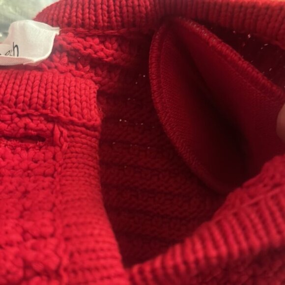 NEW Ba&sh Bash Gaspard  Tweed Cardigan Jacket in Red | size 2 / M - Picture 14 of 14